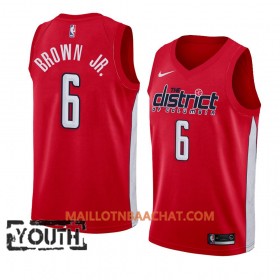 Maillot NBA Washington Wizards Troy Brown Jr. 6 2018-19 Nike Rouge Swingman - Enfant